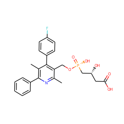 Cc1nc(-c2ccccc2)c(C)c(-c2ccc(F)cc2)c1CO[P@](=O)(O)C[C@H](O)CC(=O)O ZINC000026673800