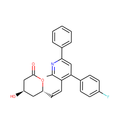 Cc1nc(-c2ccccc2)cc(-c2ccc(F)cc2)c1/C=C\[C@@H]1C[C@@H](O)CC(=O)O1 ZINC000036761410