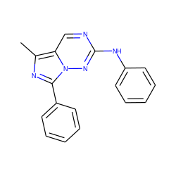 Cc1nc(-c2ccccc2)n2nc(Nc3ccccc3)ncc12 ZINC000045497622