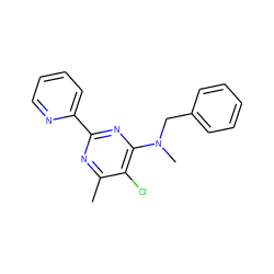 Cc1nc(-c2ccccn2)nc(N(C)Cc2ccccc2)c1Cl ZINC000000108766