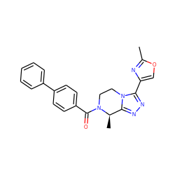 Cc1nc(-c2nnc3n2CCN(C(=O)c2ccc(-c4ccccc4)cc2)[C@@H]3C)co1 ZINC000142891661