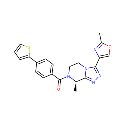 Cc1nc(-c2nnc3n2CCN(C(=O)c2ccc(-c4cccs4)cc2)[C@@H]3C)co1 ZINC000142906037