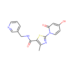 Cc1nc(-n2ccc(O)cc2=O)sc1C(=O)NCc1cccnc1 ZINC000103230928