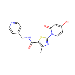 Cc1nc(-n2ccc(O)cc2=O)sc1C(=O)NCc1ccncc1 ZINC000103230930