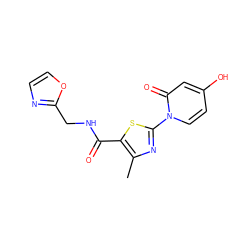 Cc1nc(-n2ccc(O)cc2=O)sc1C(=O)NCc1ncco1 ZINC000103230934