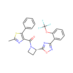 Cc1nc(C(=O)N2CC[C@H]2c2nc(-c3ccccc3OC(F)(F)F)no2)c(-c2ccccc2)s1 ZINC000218088612