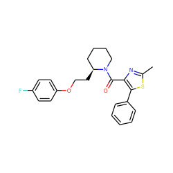 Cc1nc(C(=O)N2CCCC[C@@H]2CCOc2ccc(F)cc2)c(-c2ccccc2)s1 ZINC000034232620