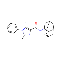 Cc1nc(C(=O)NC23CC4CC(CC(C4)C2)C3)c(C)n1-c1ccccc1 ZINC000043131862