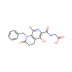 Cc1nc(C(=O)NCC(=O)O)c(O)c2c1N(Cc1ccccc1)C(=O)CC2 ZINC000169710896