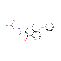 Cc1nc(C(=O)NCC(=O)O)c(O)c2cccc(Oc3ccccc3)c12 ZINC000034776208