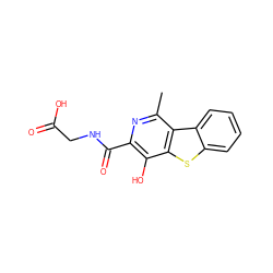 Cc1nc(C(=O)NCC(=O)O)c(O)c2sc3ccccc3c12 ZINC000096285196