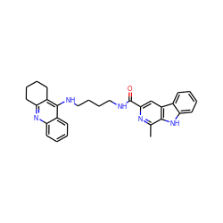 Cc1nc(C(=O)NCCCCNc2c3c(nc4ccccc24)CCCC3)cc2c1[nH]c1ccccc12 ZINC000299839072