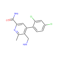 Cc1nc(C(N)=O)cc(-c2ccc(Cl)cc2Cl)c1CN ZINC000066128762