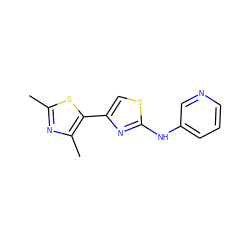 Cc1nc(C)c(-c2csc(Nc3cccnc3)n2)s1 ZINC000000613505