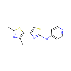 Cc1nc(C)c(-c2csc(Nc3ccncc3)n2)s1 ZINC001772629671