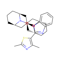 Cc1nc(C)c(-c2nc3ccccc3n2[C@@H]2C[C@@H]3CCC[C@H](C2)N3[C@@H]2C[C@H]3CCC[C@H](C3)C2)s1 ZINC000473236455