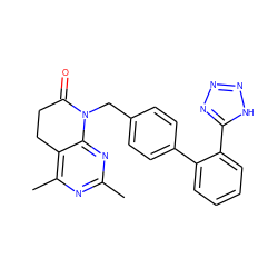 Cc1nc(C)c2c(n1)N(Cc1ccc(-c3ccccc3-c3nnn[nH]3)cc1)C(=O)CC2 ZINC000013444037