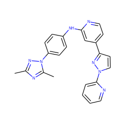 Cc1nc(C)n(-c2ccc(Nc3cc(-c4ccn(-c5ccccn5)n4)ccn3)cc2)n1 ZINC000071410537