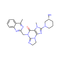 Cc1nc(CN2C(=O)c3c(nc(N4CCC[C@@H](N)C4)n3C)N3CCN=C23)nc2ccccc12 ZINC000168373344