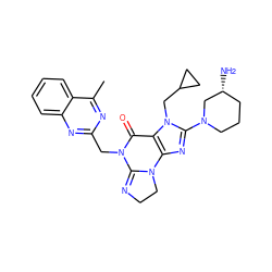 Cc1nc(CN2C(=O)c3c(nc(N4CCC[C@@H](N)C4)n3CC3CC3)N3CCN=C23)nc2ccccc12 ZINC000168373456