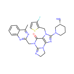 Cc1nc(CN2C(=O)c3c(nc(N4CCC[C@@H](N)C4)n3Cc3sccc3F)N3CCN=C23)nc2ccccc12 ZINC000168367602