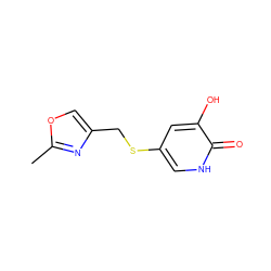 Cc1nc(CSc2c[nH]c(=O)c(O)c2)co1 ZINC000206407100