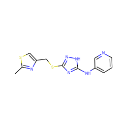 Cc1nc(CSc2n[nH]c(Nc3cccnc3)n2)cs1 ZINC000014964368