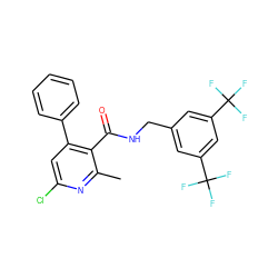 Cc1nc(Cl)cc(-c2ccccc2)c1C(=O)NCc1cc(C(F)(F)F)cc(C(F)(F)F)c1 ZINC000071318046