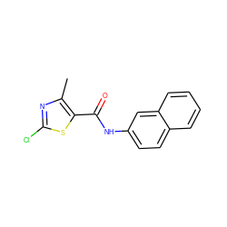 Cc1nc(Cl)sc1C(=O)Nc1ccc2ccccc2c1 ZINC000000385250