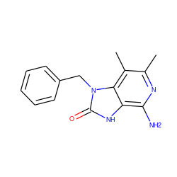 Cc1nc(N)c2[nH]c(=O)n(Cc3ccccc3)c2c1C ZINC000141221677