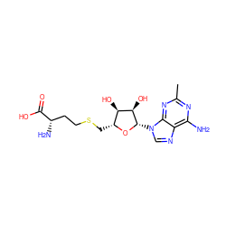 Cc1nc(N)c2ncn([C@@H]3O[C@H](CSCC[C@H](N)C(=O)O)[C@@H](O)[C@H]3O)c2n1 ZINC000062178589