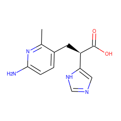 Cc1nc(N)ccc1C[C@@H](C(=O)O)c1cnc[nH]1 ZINC000026264132