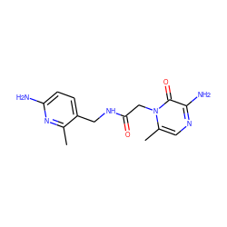 Cc1nc(N)ccc1CNC(=O)Cn1c(C)cnc(N)c1=O ZINC000013486973