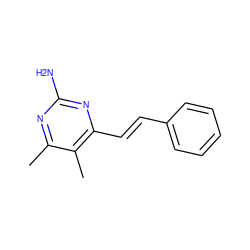 Cc1nc(N)nc(/C=C/c2ccccc2)c1C ZINC000058581506