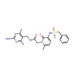 Cc1nc(N)nc(C)c1CNC(=O)Cn1c(C)ccc(NS(=O)(=O)Cc2ccccc2)c1=O ZINC000013440754