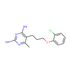 Cc1nc(N)nc(N)c1CCCOc1ccccc1Cl ZINC000045188228