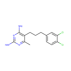 Cc1nc(N)nc(N)c1CCCc1ccc(Cl)c(Cl)c1 ZINC000000988352