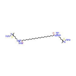 Cc1nc(N)sc1CCCNC(=N)NC(=O)CCCCCCCCCCCCCCCCCCCCC(=O)/N=C(\N)NCCCc1sc(N)nc1C ZINC000095553581