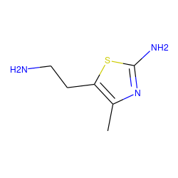 Cc1nc(N)sc1CCN ZINC000000005099