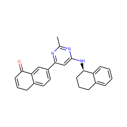 Cc1nc(N[C@@H]2CCCc3ccccc32)cc(-c2ccc3c(c2)C(=O)C=CC3)n1 ZINC000653668914