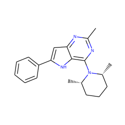 Cc1nc(N2[C@@H](C)CCC[C@H]2C)c2[nH]c(-c3ccccc3)cc2n1 ZINC000100867730