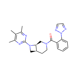 Cc1nc(N2C[C@@H]3CCN(C(=O)c4ccccc4-n4nccn4)C[C@@H]32)nc(C)c1C ZINC000116825164