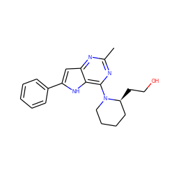 Cc1nc(N2CCCC[C@@H]2CCO)c2[nH]c(-c3ccccc3)cc2n1 ZINC000013835007