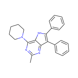 Cc1nc(N2CCCCC2)c2[nH]c(-c3ccccc3)c(-c3ccccc3)c2n1 ZINC000013835031