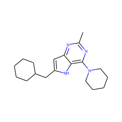 Cc1nc(N2CCCCC2)c2[nH]c(CC3CCCCC3)cc2n1 ZINC000100867595