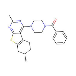 Cc1nc(N2CCN(C(=O)c3ccccc3)CC2)c2c3c(sc2n1)C[C@@H](C)CC3 ZINC000001377114