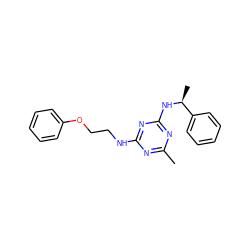 Cc1nc(NCCOc2ccccc2)nc(N[C@@H](C)c2ccccc2)n1 ZINC000028367227