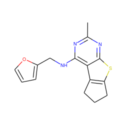 Cc1nc(NCc2ccco2)c2c3c(sc2n1)CCC3 ZINC000000087769