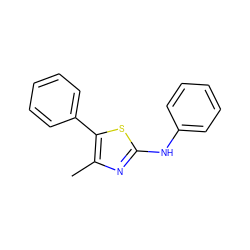 Cc1nc(Nc2ccccc2)sc1-c1ccccc1 ZINC000003218155