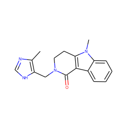 Cc1nc[nH]c1CN1CCc2c(c3ccccc3n2C)C1=O ZINC000013537284